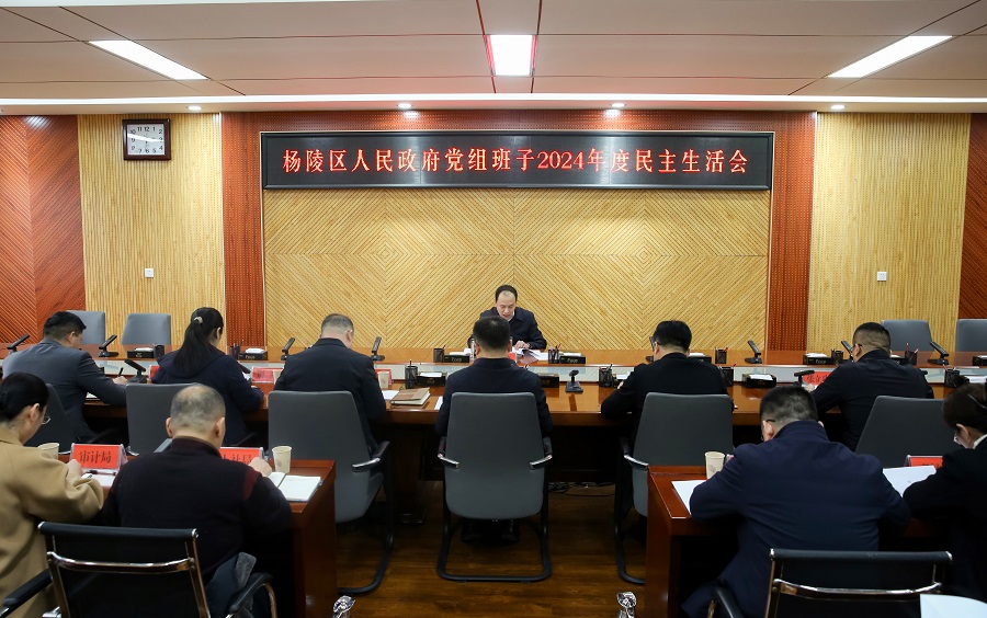 杨陵区政府党组班子召开2024年度民主生活会