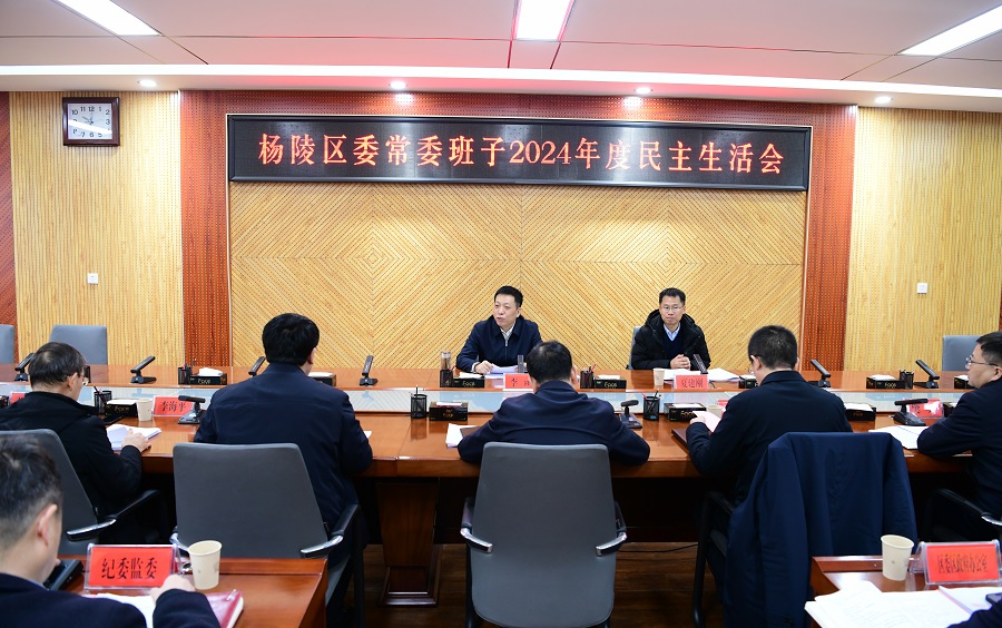 杨陵区委常委班子召开2024年度民主生活会